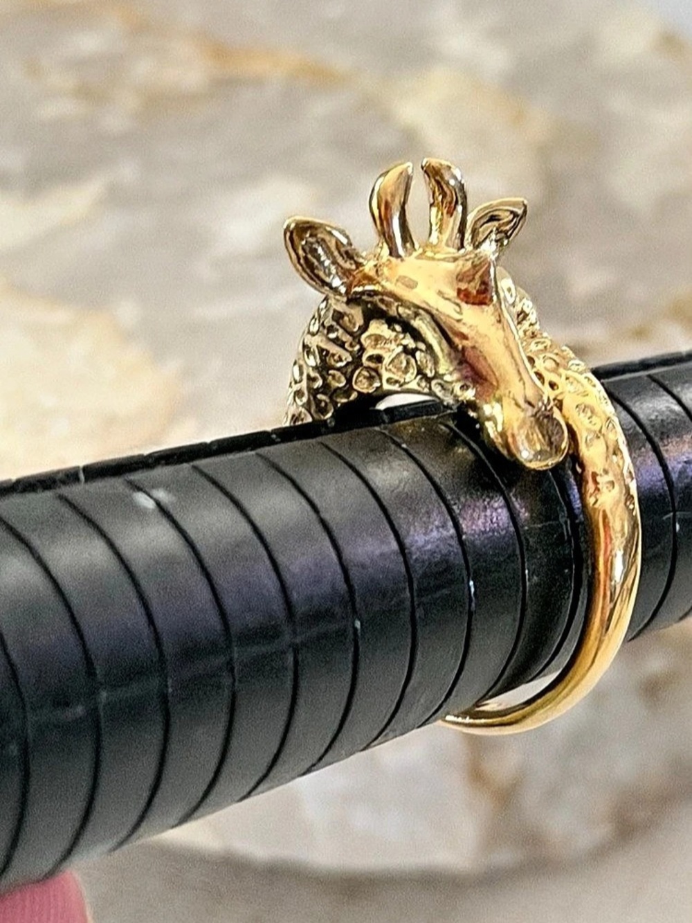 : J.Crew Demi-Fine 14k Gold-Plated Giraffe Ring 7.5